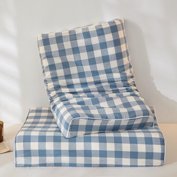 91家纺网 家纺一手货源 找家纺 2023全棉色织水洗棉乳胶枕套单人枕套学生宿舍枕套