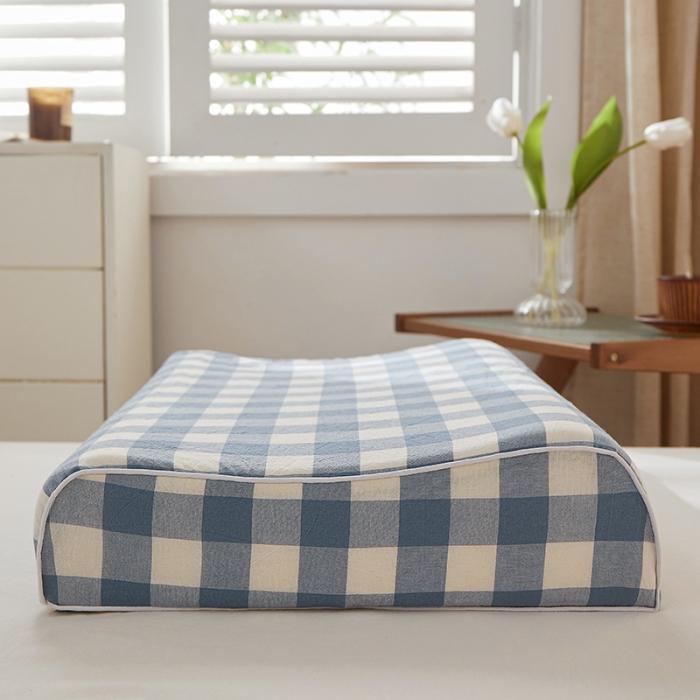 91家纺网 家纺一手货源 找家纺 2023全棉色织水洗棉乳胶枕套单人枕套学生宿舍枕套