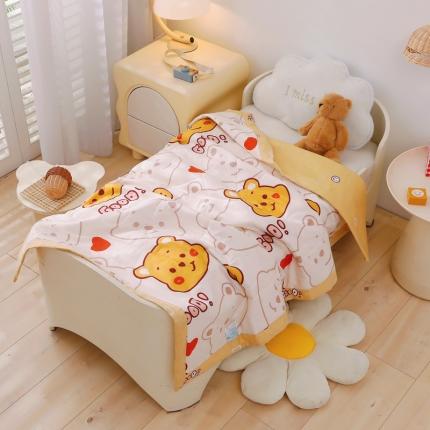 91家纺网 家纺一手货源 找家纺 芭伯妮  2025新款40支全棉新疆棉花幼儿园儿童夏被 欢乐萌熊