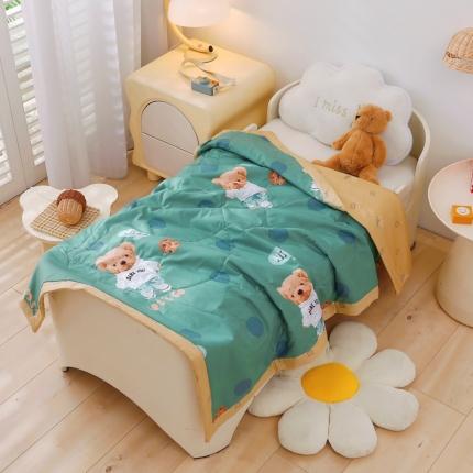 91家纺网 家纺一手货源 找家纺 芭伯妮  2025新款40支全棉新疆棉花幼儿园儿童夏被  里德熊