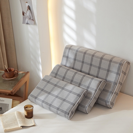 91家纺网 家纺一手货源 找家纺 2023全棉色织水洗棉乳胶枕套单人枕套学生宿舍枕套