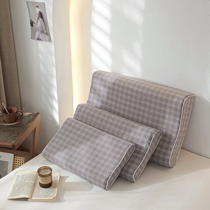 91家纺网 家纺一手货源 找家纺 2023全棉色织水洗棉乳胶枕套单人枕套学生宿舍枕套