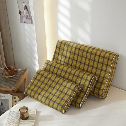 91家纺网 家纺一手货源 找家纺 2023全棉色织水洗棉乳胶枕套单人枕套学生宿舍枕套