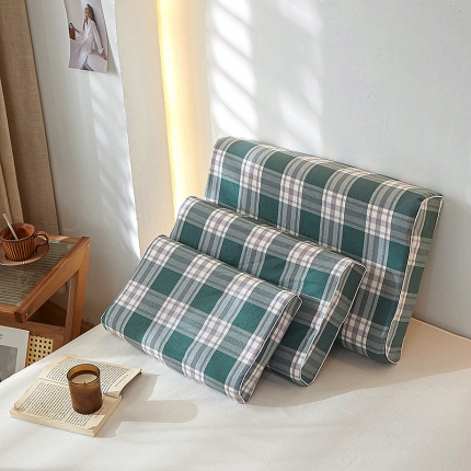 91家纺网 家纺一手货源 找家纺 2023全棉色织水洗棉乳胶枕套单人枕套学生宿舍枕套