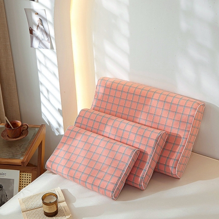 91家纺网 家纺一手货源 找家纺 2023全棉色织水洗棉乳胶枕套单人枕套学生宿舍枕套