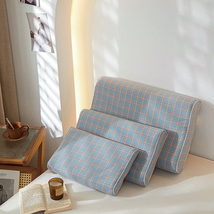 91家纺网 家纺一手货源 找家纺 2023全棉色织水洗棉乳胶枕套单人枕套学生宿舍枕套