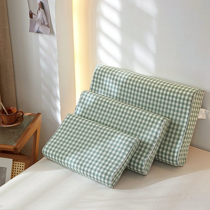 91家纺网 家纺一手货源 找家纺 2023全棉色织水洗棉乳胶枕套单人枕套学生宿舍枕套