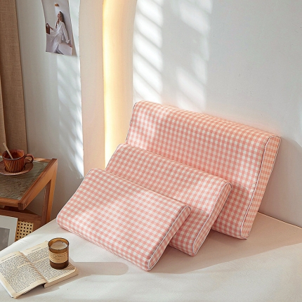 91家纺网 家纺一手货源 找家纺 2023全棉色织水洗棉乳胶枕套单人枕套学生宿舍枕套