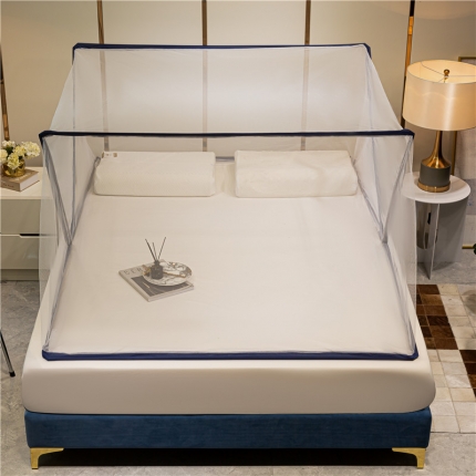 91家纺网 家纺一手货源 找家纺 2024网红英伦可折叠无底蚊帐 (普通款无固定器)