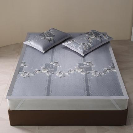 91家纺网 家纺一手货源 找家纺 爱上家居 2023新款冰藤席凉席冰丝席子 波澜花海