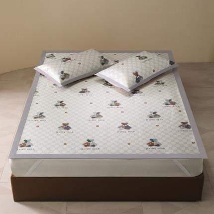 91家纺网 家纺一手货源 找家纺 爱上家居 2023新款冰藤席凉席冰丝席子 欢乐熊