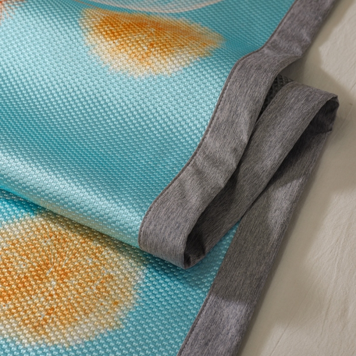 91家纺网 家纺一手货源 找家纺 爱上家居 2023新款冰藤席凉席冰丝席子 仲夏花开