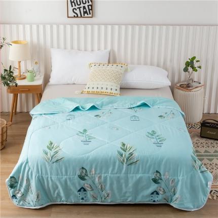 91家纺网 家纺一手货源 找家纺 亚龙 2023新款 亲肤棉夏被 芭蕉叶