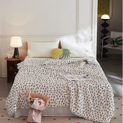 91家纺网 家纺一手货源 找家纺 帕拉美拉 2025新款直播供货针织棉印花夏被花草香