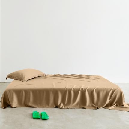 8小时 2023新款60s兰精天丝纯色单品床单 卡其