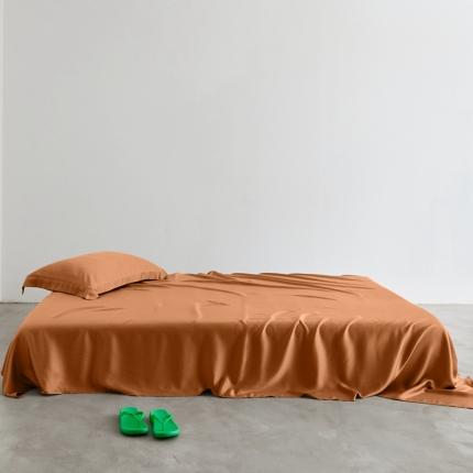8小时 2023新款60s兰精天丝纯色单品床单 情人棕