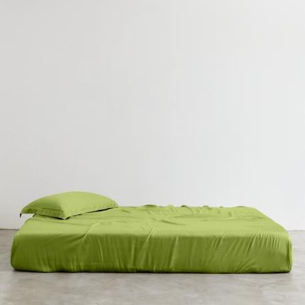 91家纺网 家纺一手货源 找家纺 8小时 2023新款60s兰精天丝纯色单品床笠 薄荷绿