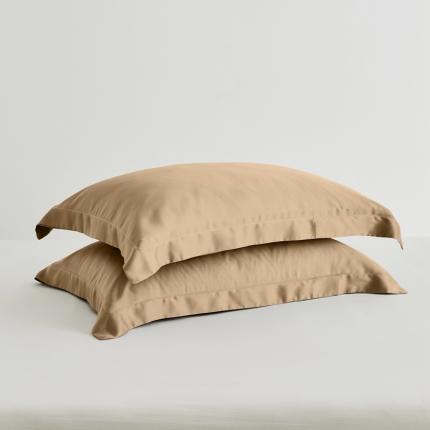 8小时 2025新款60兰精天丝纯色单品枕套 卡其