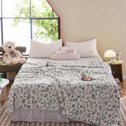 91家纺网 家纺一手货源 找家纺 帕拉美拉 2025新款直播供货针织棉印花夏被素年锦时