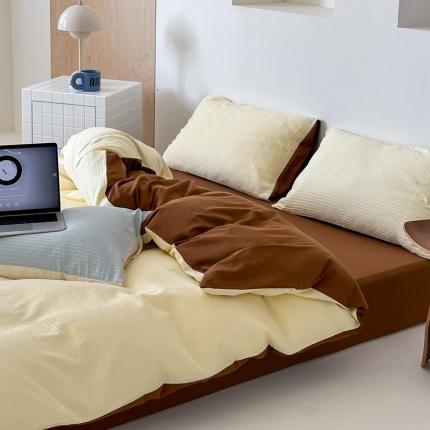 91家纺网 家纺一手货源 找家纺 （总）韩系博主全棉华夫格四件套