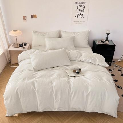 91家纺网 家纺一手货源 找家纺 （总）雅萱 2023新款华夫格四件套-普通款