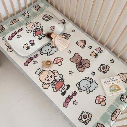 91家纺网 家纺一手货源 找家纺 （总）橘滋 2023夏日高端数码A类可水洗婴幼儿冰丝席