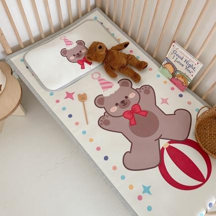 橘滋 2023夏日高端数码A类可水洗婴幼儿冰丝席 跳跳熊