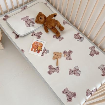 橘滋 2023夏日高端数码A类可水洗婴幼儿冰丝席 晚安熊