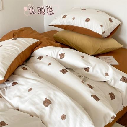 91家纺网 家纺一手货源 找家纺 (总) 顾里 2023新款针织棉双层纱四件套