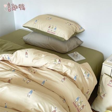 91家纺网 家纺一手货源 找家纺 (总) 顾里 2023新款针织棉双层纱四件套