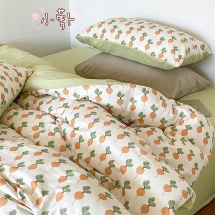 91家纺网 家纺一手货源 找家纺 (总) 顾里 2023新款针织棉双层纱四件套