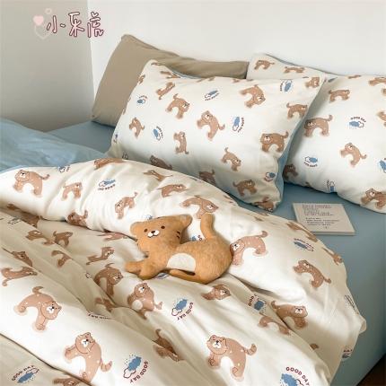 91家纺网 家纺一手货源 找家纺 (总) 顾里 2023新款针织棉双层纱四件套