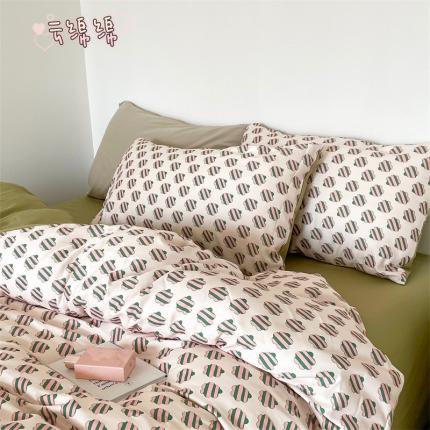 91家纺网 家纺一手货源 找家纺 (总) 顾里 2023新款针织棉双层纱四件套