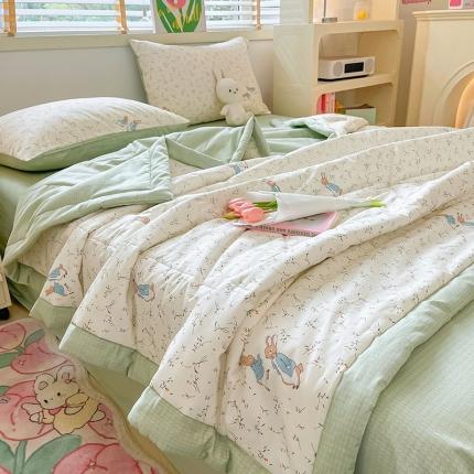 91家纺网 家纺一手货源 找家纺 瑞莱 2024新款13372全棉夏被四件套 夏被-彼得兔