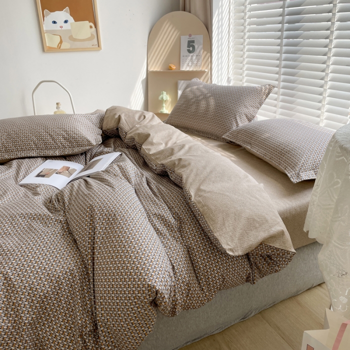 91家纺网 家纺一手货源 找家纺 柠馨 2023新款 13376全棉印花三件套学生季三件套巴巴托斯