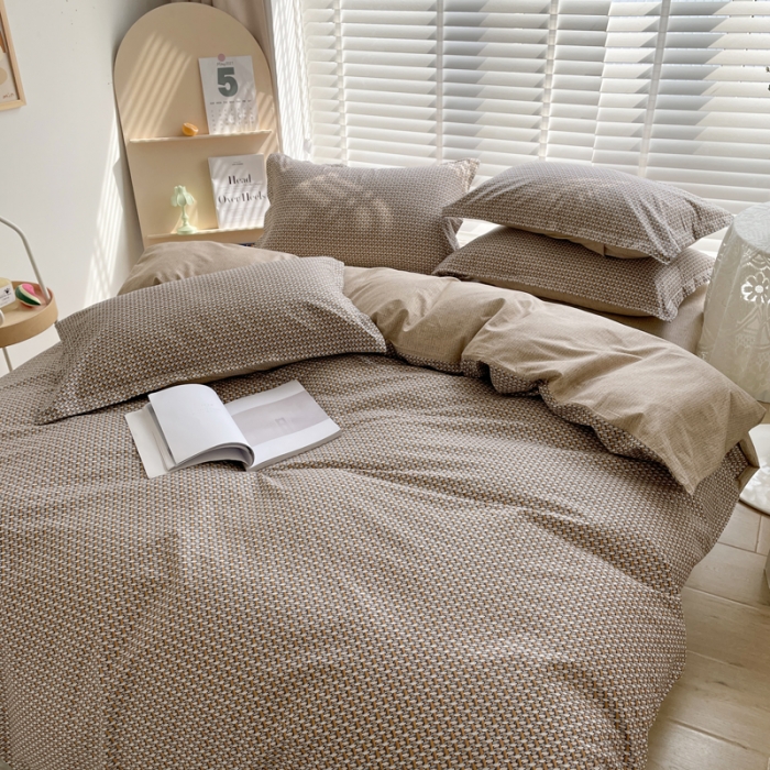 91家纺网 家纺一手货源 找家纺 柠馨 2023新款 13376全棉印花三件套学生季三件套巴巴托斯