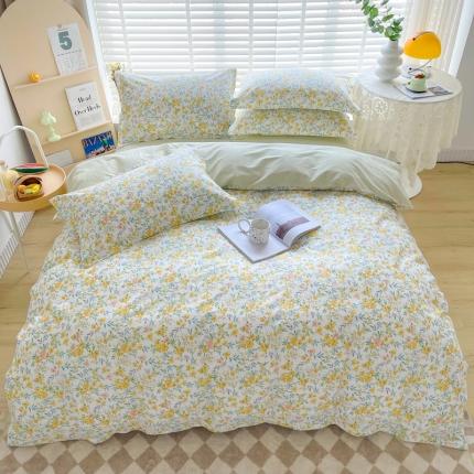 91家纺网 家纺一手货源 找家纺 柠馨 2023新款 13376全棉印花三件套学生季三件套多彩