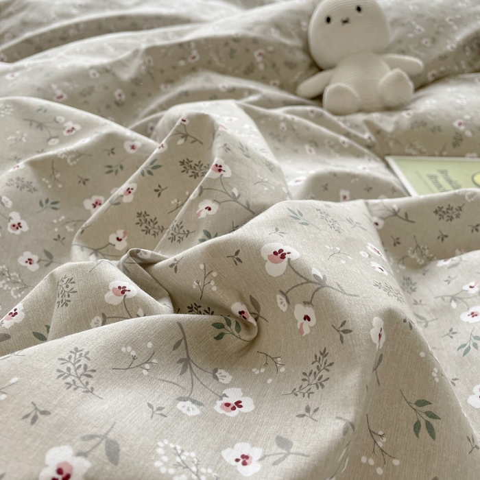 91家纺网 家纺一手货源 找家纺 柠馨 2023新款 13376全棉印花三件套学生季三件套初春