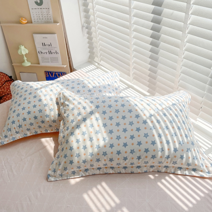 91家纺网 家纺一手货源 找家纺 柠馨 2023新款 13376全棉印花三件套学生季三件套星光灿烂