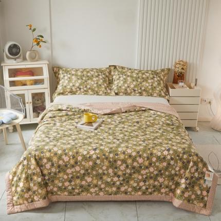 2023里外100%纯棉印花新疆棉花夏被单人棉花被可机洗 繁花似锦