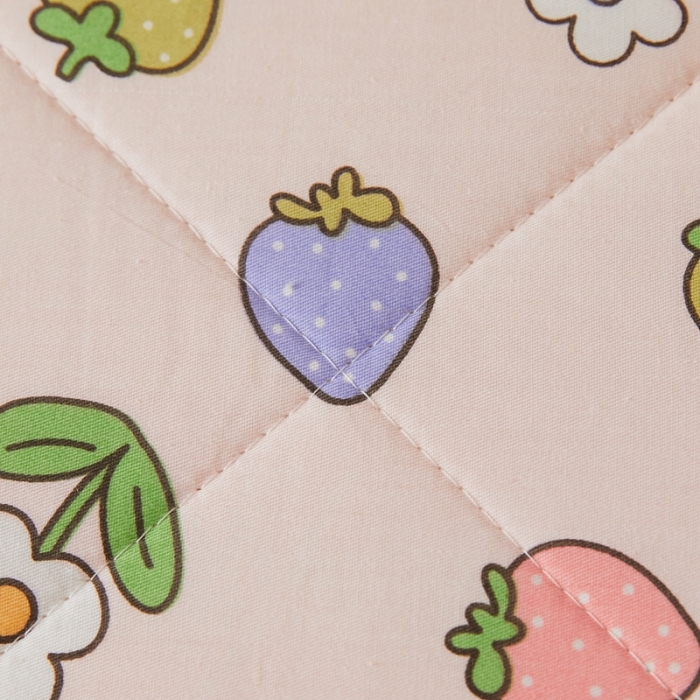 91家纺网 家纺一手货源 找家纺 2023里外100%纯棉印花新疆棉花夏被单人棉花被可机洗 草莓小兔