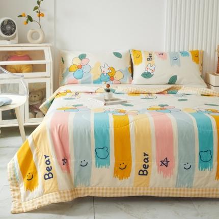 2023里外100%纯棉印花新疆棉花夏被单人棉花被可机洗 彩虹乐园