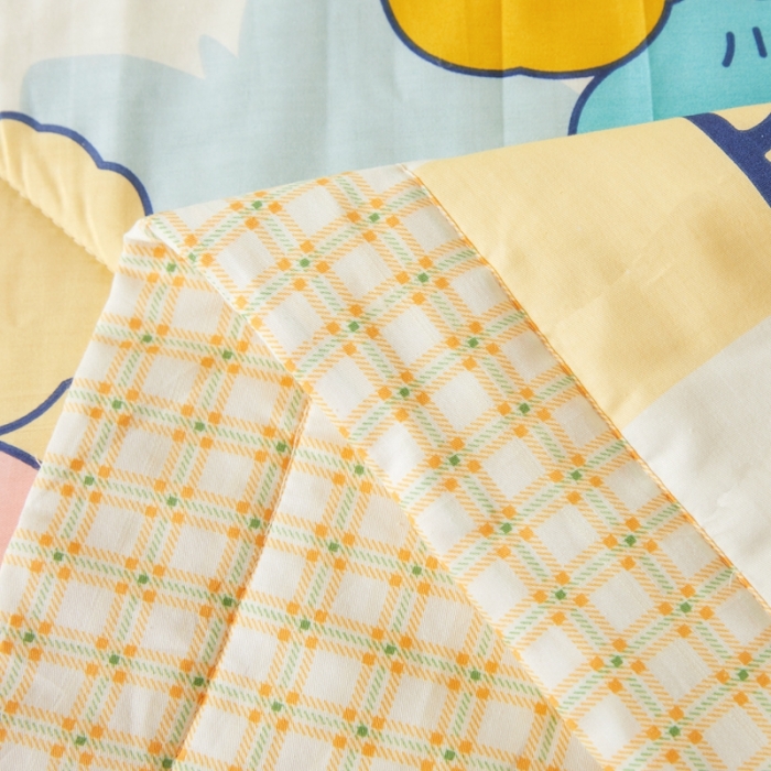 91家纺网 家纺一手货源 找家纺 2023里外100%纯棉印花新疆棉花夏被单人棉花被可机洗 彩虹乐园