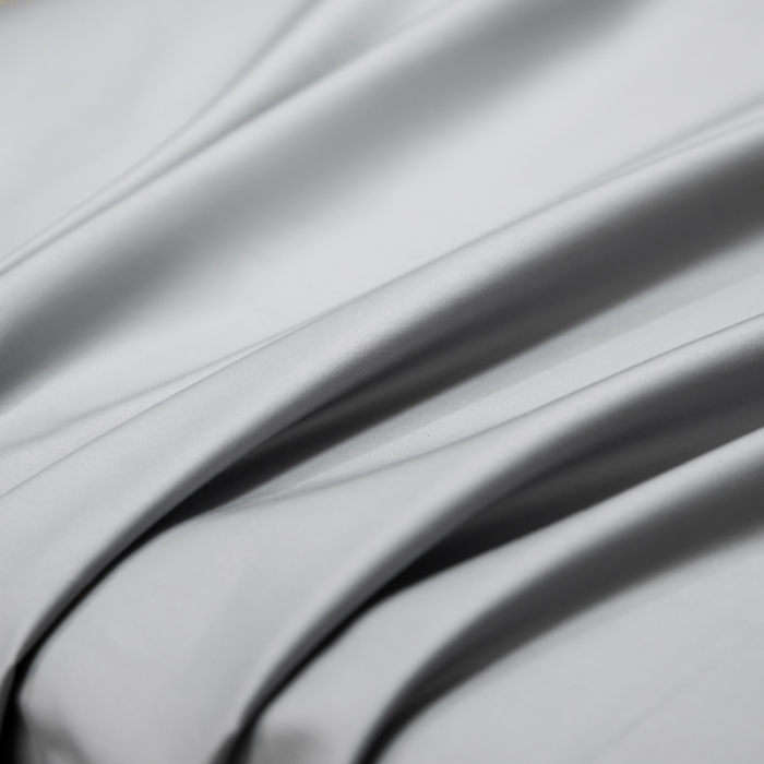 91家纺网 家纺一手货源 找家纺 轻奢高档50支贡缎长绒棉床单单件纯棉全棉纯色被单三件套-莫奈-典雅灰