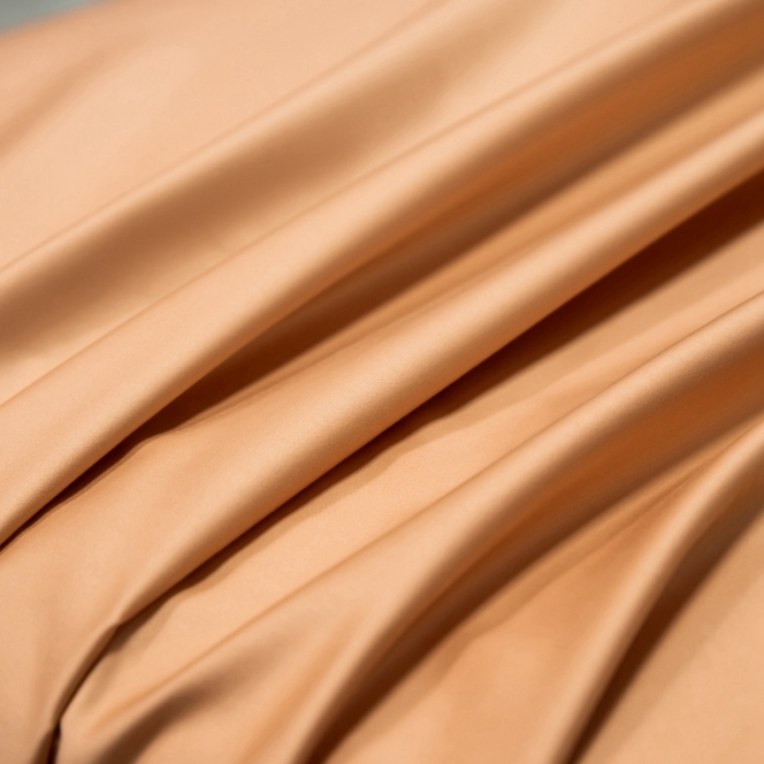 91家纺网 家纺一手货源 找家纺 轻奢高档50支贡缎长绒棉床单单件纯棉全棉纯色被单三件套-莫奈-南瓜橘