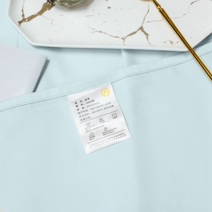 91家纺网 家纺一手货源 找家纺 轻奢高档50支贡缎长绒棉床单单件纯棉全棉纯色被单三件套-莫奈-郁兰