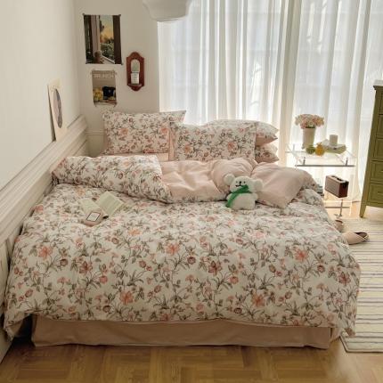 91家纺网 家纺一手货源 找家纺 （总）希文2023新款全棉13372印花四件套晚风告白系列