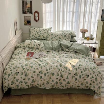 91家纺网 家纺一手货源 找家纺 （总）希文2023新款全棉13372印花四件套晚风告白系列