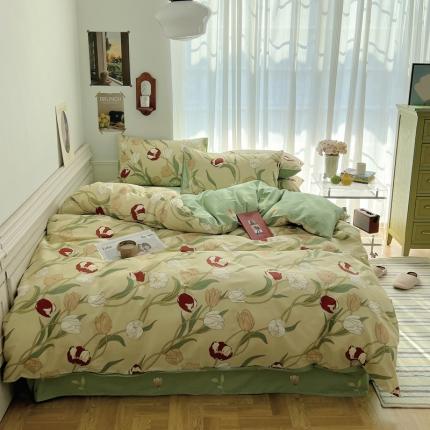 91家纺网 家纺一手货源 找家纺 （总）希文2023新款全棉13372印花四件套晚风告白系列