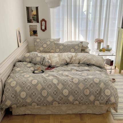 91家纺网 家纺一手货源 找家纺 （总）希文2023新款全棉13372印花四件套晚风告白系列